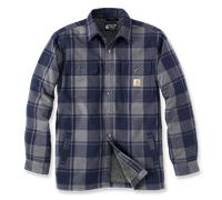 Carhartt Flannel Relaxed Fit Sherpa-Lined Shirt, Farbe:Marineblau, Größe:M