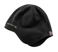 Carhartt Fleece Thinsulate Earflap Hat - Fleecemütze mit Ohrenschutz und aufgesticktem Logo, Farbe: Schwarz