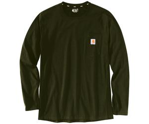 Carhartt Force Flex Pocket Langarmshirt, grün, Größe S für Männer