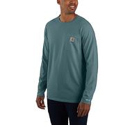 Carhartt Force Herren-T-Shirt, langärmlig, lockere Passform, mittelschwer, Sea Pine, XXL