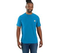 Carhartt Force Herren-T-Shirt, lockere Passform, mittelschwer, kurzärmelig, mit Tasche, Engineer Blue Heather, XL