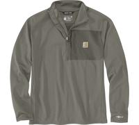 Carhartt Force Ironwood Relaxed 1/2 Zip Mock Neck dusty olive (DOV) S REG