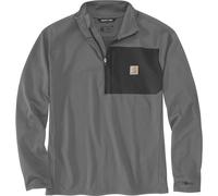 Carhartt Force Ironwood Relaxed 1/2 Zip Mock Neck steel (STL) L REG