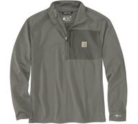 Carhartt Force Ironwood Relaxed Half-Zip Mock Neck Sweatshirt, oliv/grün, Größe S