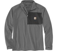 Carhartt Force Ironwood Relaxed 1/2 Zip Mock Neck steel (STL) L REG