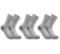 Carhartt Force Midweight Crew Socken - 3er Pack, grau, Größe L