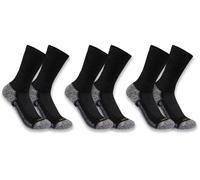 Carhartt Force Midweight Crew Socken - 3er Pack, schwarz, Größe L