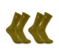 Carhartt Force Midweight Crew-Socken für Herren, 2er-Pack, Bronzegrün, Größe XL