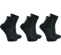 Carhartt Force Midweight Logo Short Crew Socken (3er Pack), schwarz, Größe L für Männer