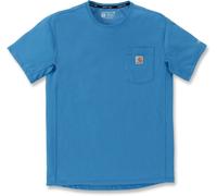 Carhartt Force Herren-T-Shirt, lockere Passform, mittelschwer, kurzärmelig, mit Tasche, Engineer Blue Heather, XL