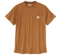 Carhartt Herren-T-Shirt Force Relaxed Fit – mittelschwer, kurzärmelig, mit Tasche – Braun M