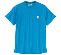 Carhartt Force Herren-T-Shirt, lockere Passform, mittelschwer, kurzärmelig, mit Tasche, Engineer Blue Heather, XL