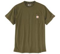 Carhartt Force Relaxed Fit Midweight Short Sleeve Pocket T-Shirt, grün-braun, Größe 2XL für Männer