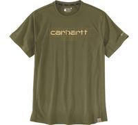 Carhartt Force Relaxed Fit Midweight Short-sleeve Logo Graphic T-shirt dark bronzed green (GL7) S REG