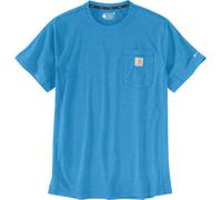 Carhartt Force Herren-T-Shirt, lockere Passform, mittelschwer, kurzärmelig, mit Tasche, Engineer Blue Heather, XL