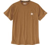 Carhartt Herren-T-Shirt Force Relaxed Fit – mittelschwer, kurzärmelig, mit Tasche – Braun M