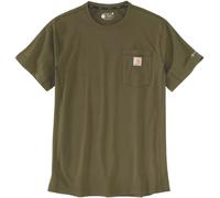 Carhartt Force Relaxed Fit Midweight Short Sleeve Pocket T-Shirt, grün-braun, Größe XL für Männer