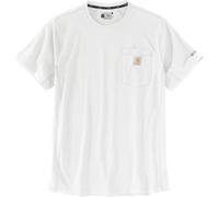 Carhartt Force Relaxed Fit Midweight Short Sleeve Pocket T-Shirt, weiss, Größe L für Männer