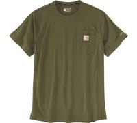 Carhartt Force Relaxed Fit Midweight Short Sleeve Pocket T-Shirt, grün-braun, Größe XL für Männer