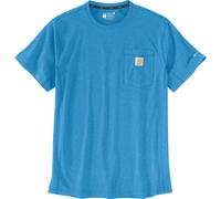 Carhartt Force Herren-T-Shirt, lockere Passform, mittelschwer, kurzärmelig, mit Tasche, Engineer Blue Heather, XL