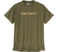 Carhartt Force® Herren 106653 Relaxed Fit Midweight Short Sleeve Logo Gr, Dunkelbronzefarbenes Grün, L