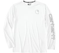 Carhartt Force Sun Defender™ Long-Sleeve Logo Graphic Long-Sleeve Langarm Funktionsshirt, weiss, Größe M für Männer