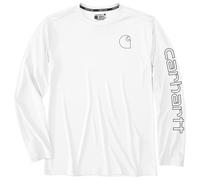 Carhartt Force Sun Defender™ Long-Sleeve Logo Graphic Long-Sleeve Langarm Funktionsshirt, weiss, Größe M für Männer