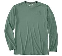 Carhartt - Force Sun Defender Relaxed L/S Logo - Longsleeve, Gr. S, türkis (GreenSlateHeather)