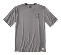 Carhartt Force Sun Defender™ Short-Sleeve Logo Graphic Funktions T-Shirt, grau, Größe XL für Männer