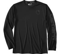 Carhartt - Force Sun Defender Relaxed L/S Logo - Longsleeve, Gr. M, schwarz (Black)