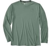 Carhartt Force Sun Defender Relaxed LS Logo T-shirt green slate heather (GO6) L REG