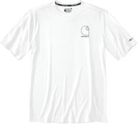 Carhartt Force Sun Defender™ Short-Sleeve Logo Graphic Funktions T-Shirt, weiß, Größe S