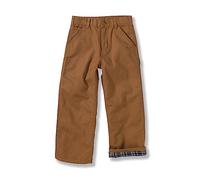 Carhartt Gewaschene Latzhose für Jungen, gefüttert und ungefüttert, Braun (Carhartt Brown), 14
