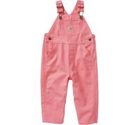 Carhartt Girls' Bib Overalls (Lined and Unlined), Pink Lemonade, 18 Months