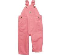 Carhartt Girls' Bib Overalls (Lined and Unlined), Pink Lemonade, 18 Months