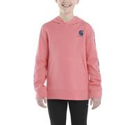 Carhartt Girls' Knit Long Sleeve Hoodedneck Sweatshirt, Pink Lemonade, 6