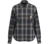 Carhartt Hamilton Relaxed LS Damen Flanellhemd, grau-blau, Größe L