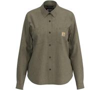 Carhartt Hamilton Relaxed LS Damen Flanellhemd, oliv/grün, Größe L