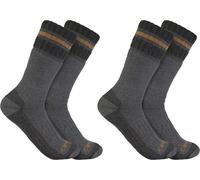 Carhartt Herren Schwere Stiefelsocken aus Synthetikwollmischung, 2 Paar, Grau, L