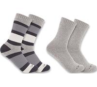 Carhartt Heavyweight Crew Damen Socken - 2er Pack, grau/schwarz, Größe L