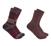 Carhartt Damen Heavyweight Crew 2er Pack Socken, 2 Verschiedene Brombeeren, Large