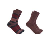 Carhartt Heavyweight Crew Sock 2 Pack SC3152-W - Größe M - Farbe burgundy