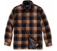 Carhartt - Flannel Sherpa-Lined Shirt Jacket - Freizeitjacke, Gr. XXL, braun (CarharttBrown)