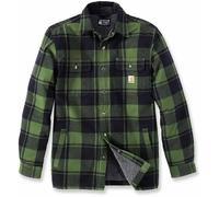 Carhartt Herren Jacke 105939 – Flanell, Sherpa-Futter, Button-Down-Kragen, Chive, Gr. M