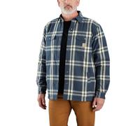 Carhartt Hemdjacke für Herren, lockere Passform, Flanell-Sherpa-Futter, Dunkelblau, Größe M