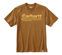 Carhartt Herren 105754 Relaxed Fit Heavy Weight Short Sleeve Outdoor Graphic T-S, Carhartt Braun, XL Tall
