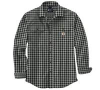 Carhartt Herren 105947 Loose Fit Schweres Flanell Langarm Plaid Hemd, Blue Fox, Mittel