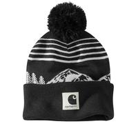 Carhartt Herren 106335 Knit Pom Mountain Beanie, Schwarz, Einheitsgröße