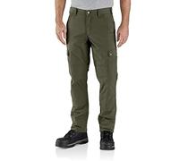 Carhartt Herren Arbeitshose Ripstop Cargo Fleece Lined, Farbe:Basil, 34L36