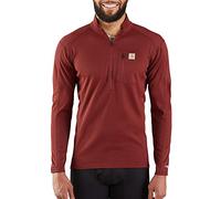 Carhartt Herren Base Force Midweight Tech Quarter-Zip Baselayer-Shirt, Gebrannter Ziegel, Klein